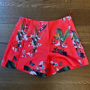 Ted Baker red floral shorts